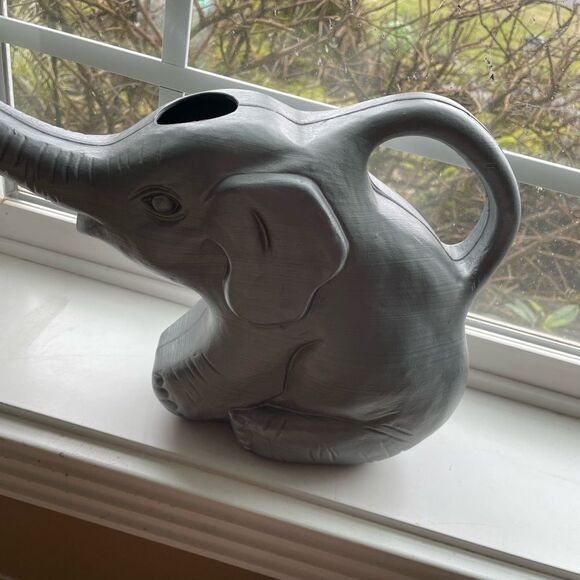 Vintage 1996 Union Gray Elephant Watering Can - Picture 4 of 14